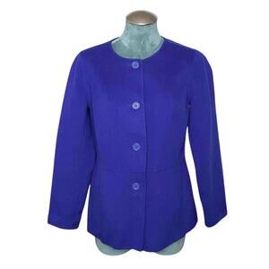 Talbots Purple Wool Button Front blazer jacket – Women’s 6
